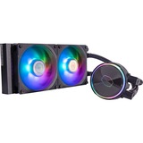 Cooler Master MasterLiquid PL240 Flux Carcasa del ordenador, Procesador Kit de refrigeración líquida 12 cm Negro, Refrigeración por agua negro, Kit de refrigeración líquida, 12 cm, 2300 RPM, 32 dB, 72,37 cfm, Negro