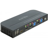 DeLOCK 11482 interruptor KVM Negro, Switch KVM 7680 x 4320 Pixeles, 8K Ultra HD, Negro