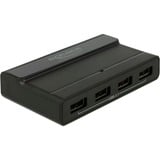 DeLOCK Hub externo USB 3.2 Gen 2 de 4 puertos 10Gbps, Hub USB negro