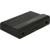 DeLOCK Hub externo USB 3.2 Gen 2 de 4 puertos 10Gbps, Hub USB negro
