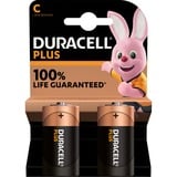 Duracell Plus 100 C Batería de un solo uso Alcalino Batería de un solo uso, C, Alcalino, 1,5 V, 2 pieza(s), Multicolor