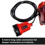 EINHELL GE-SP 18 Li - Solo 0,8 bar 5000 l/h, Bombas presión e inmersión rojo/Negro, Batería, 0,8 bar, 5000 l/h, Negro, Rojo