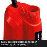 EINHELL GE-SP 18 Li - Solo 0,8 bar 5000 l/h, Bombas presión e inmersión rojo/Negro, Batería, 0,8 bar, 5000 l/h, Negro, Rojo