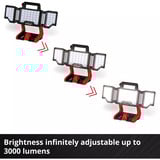 EINHELL Lámpara profesional a batería TP-CL 18/3000 Li - Solo, 18 Voltios, Foco de obra rojo