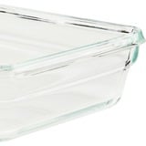 Emsa CLIP & CLOSE N1041200 recipiente de almacenar comida Rectangular Caja 3 L Transparente 1 pieza(s) transparente/Rojo, Caja, Rectangular, 3 L, Transparente, Vidrio, 420 °C