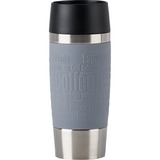 Emsa N2012700 taza de viaje 360 ml Gris Acero inoxidable gris/Acero fino, Gris, Silicona, Acero inoxidable, 4 h, 8 h, China