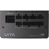 Fortron VITA GM 750W, Fuente de alimentación de PC negro, 750 W, 100 - 240 V, 50/60 Hz, 10-5 A, Activo, 100 W