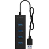 ICY BOX IB-HUB1409-U3 USB 3.2 Gen 1 (3.1 Gen 1) Type-A 5000 Mbit/s Negro, Hub USB USB 3.2 Gen 1 (3.1 Gen 1) Type-A, USB 3.2 Gen 1 (3.1 Gen 1) Type-A, 5000 Mbit/s, Negro, Aluminio, 0,4 m