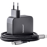 Intenso Adaptador de corriente GaN + cable, Cargador negro