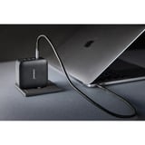 Intenso Adaptador de corriente GaN + cable, Cargador negro