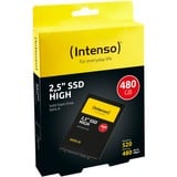 Intenso High 2.5" 480 GB Serial ATA III, Unidad de estado sólido 480 GB, 2.5", 520 MB/s, 6 Gbit/s