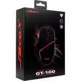 Inter-Tech GT-100 RGB ratón mano derecha USB tipo A Óptico 6400 DPI, Ratones para gaming negro, mano derecha, Óptico, USB tipo A, 6400 DPI, Negro