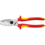 KNIPEX 95 16 200 alicate de corte Cortador de cables manual, Alicates de corte Cortador de cables manual, Rojo/Amarillo, Cromo, 2 cm, VDE, 20 cm