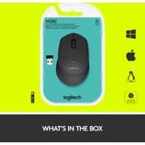 Logitech M280 Ratones, Ratón negro, mano derecha, Óptico, RF inalámbrico, 1000 DPI, Negro