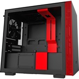 NZXT H210 Mini Tower Negro, Rojo, Cajas de torre negro/Rojo, Mini Tower, PC, Negro, Rojo, Mini-ITX, SGCC, Vidrio templado, Unidad de disco duro, Poder