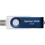 Patriot Xporter X550 32GB, Lápiz USB azul/blanco