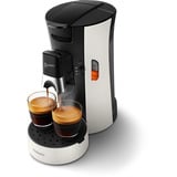 Philips Senseo CSA230/01 cafetera eléctrica Totalmente automática Cafetera de cápsulas 0,9 L, Cafetera monodosis blanco/Negro, Cafetera de cápsulas, 0,9 L, Dosis de café, 1450 W, Negro, Blanco