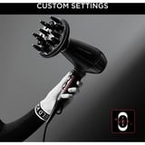 Rowenta K/Pro Stylist CV888L secador 2200 W Negro, Cromo, Secador de pelo Keratin & Shine, Corriente alterna, Negro, Cromo, Con agujero en la empuñadura para colgar, 1,8 m, China