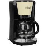 Russell Hobbs Colours Plus+ Totalmente automática 1,25 L, Cafetera de filtro crema/Negro, 1,25 L, De café molido, 1100 W, Negro, Crema de color