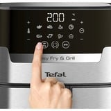 Tefal Easy Fry & Grill EY505D Sencillo 4,2 L Independiente 1550 W Freidora de aire caliente Acero inoxidable acero fino/Negro, Freidora de aire caliente, 4,2 L, 80 °C, 200 °C, 6 personas(s), 60 min