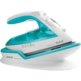Tefal FV6520 estación plancha al vapor 2400 W 0,25 L Suela de cerámica Turquesa, Blanco, Plancha a vapor blanco/Turquesa, 2400 W, 115 g/min, Suela de cerámica, 0,25 L, 25 g/min, Turquesa, Blanco
