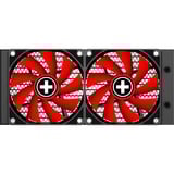Xilence Performance A+ LiQuRizer LQ240 Procesador Sistema de refrigeración líquida todo en uno 12 cm Negro, Refrigeración por agua negro/Rojo, Sistema de refrigeración líquida todo en uno, 12 cm, 70 cfm, Negro