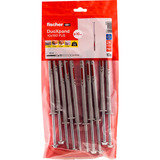 fischer Taco de vástago largo DuoXpand 10x160 FUS, Pasador gris claro/Rojo
