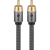 goobay 65297, Cable negro/Plateado