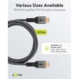 goobay Cable HDMI Plus de alta velocidad con Ethernet, 4K @ 60Hz gris