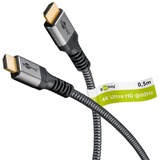 goobay Cable HDMI Plus de alta velocidad con Ethernet, 4K @ 60Hz gris
