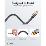 goobay Cable Mono Cinch Plus negro/Plateado