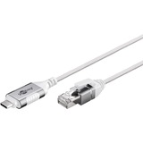 goobay Cable adaptador Ethernet USB-C 3.2 Gen2 > RJ-45, Slim blanco