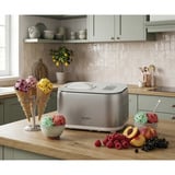 Ariete Máquina de helados Gran Gelato 4in1, Heladera blanco/Plateado