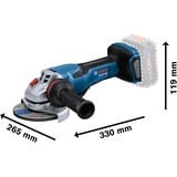 Bosch Amoladora angular PRO a batería BITURBO GWS 18V-15 P Professional solo, Ø 125mm azul/Negro