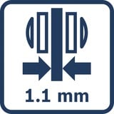 Bosch GKE 18V-40 Professional Negro, Azul, Rojo, Motosierra azul, 1,1 mm, 12,4 m/s, 76,2 / 8 mm (3 / 8"), Negro, Azul, Rojo, Batería, 18 V