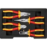 Bosch Juego de alicates VDE Professional, 4 piezas, Set de pinzas rojo/Amarillo