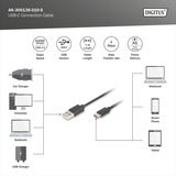 Digitus Cable de conexión USB 3.2 Gen 1 USB-A > USB-C negro