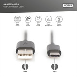 Digitus Cable de conexión USB 3.2 Gen 1 USB-A > USB-C negro
