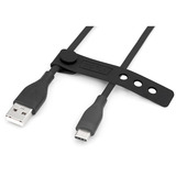 Digitus Cable de conexión de silicona USB 2.0 USB-A > USB-C negro