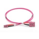 Digitus Cable de parche de fibra óptica, dúplex, conector LC > SC, multimodo OM4 violeta claro