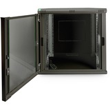 Digitus Carcasa de pared de la serie Dynamic Basic - 600 x 450 mm (an. x pr.), Armario IT negro, Bastidor de pared, 12U, 60 kg, Bloqueo del teclado, 29 kg, Negro