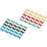 Digitus Clips de colores para cables de parcheo - Mezclados (20 piezas cada uno), Grapas de cable multicolor