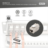 Digitus DN-93617-12, Módulo Keystone plateado