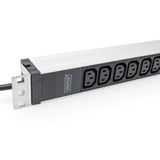 Digitus Regleta de enchufes 19" PDU con perfil de aluminio, 12 tomas C13 negro/Aluminio