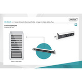 Digitus Regleta de enchufes 19" PDU con perfil de aluminio, 12 tomas C13 negro/Aluminio