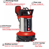 EINHELL 4181515, Bombas presión e inmersión rojo/Negro