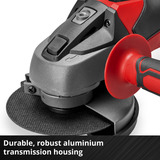 EINHELL Amoladora angular inalámbrica Power X-Change TC-AG 18/115 Li-Solo, 18 Voltios rojo/Negro