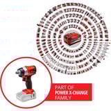 EINHELL TE-CW 18Li atornillador de impacto a batería, Tornillo de percusión rojo/Negro, No incluye batería ni cargador, 2900RPM 18V Negro, Rojo , 1,1 kg