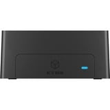ICY BOX IB-1121-C31 USB 3.2 Gen 2 (3.1 Gen 2) Type-C Antracita, Negro, Estación de acoplamiento negro, Unidad de disco duro, SATA, Serial ATA II, Serial ATA III, 2.5,3.5", USB 3.2 Gen 2 (3.1 Gen 2) Type-C, Antracita, Negro, Plástico