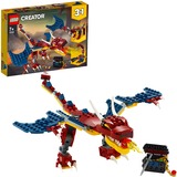 LEGO Creator 31102 3en1 Dragón Llameante, Animales de Juguete, Juegos de construcción Animales de Juguete, Juego de construcción, Niño/niña, 7 año(s), 234 pieza(s), 355 g